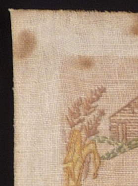Detail of textile before cleaning test